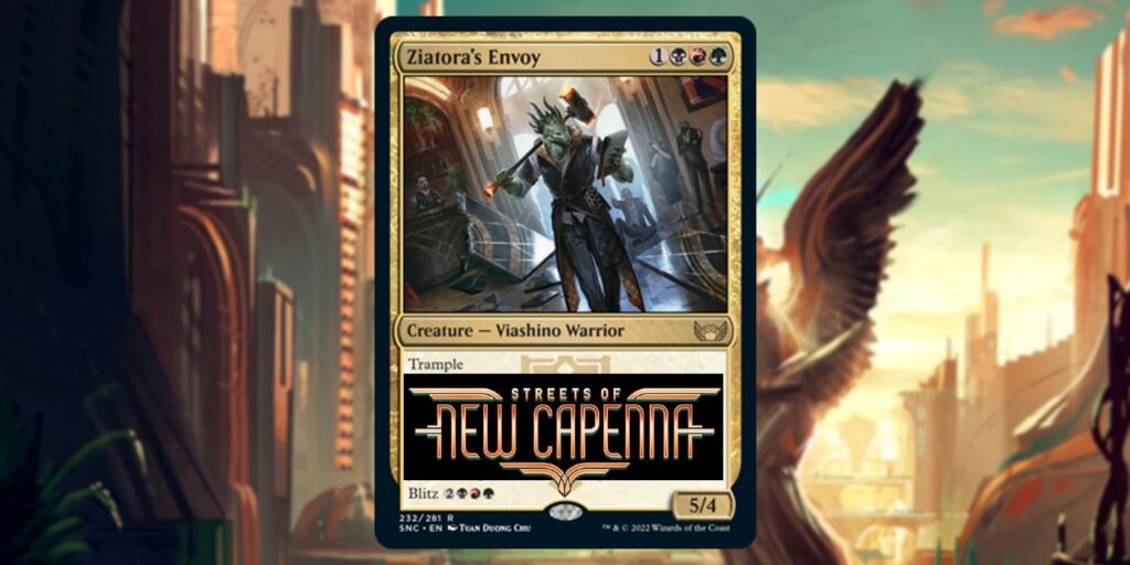 Vista previa exclusiva de MTG Streets of New Capenna: Ziatora's Envoy
