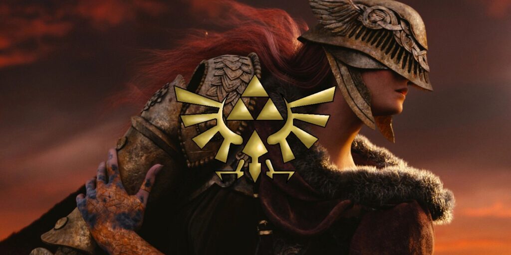 Zelda se convierte en la espada de Hylia en el impresionante arte de Elden Ring Malenia