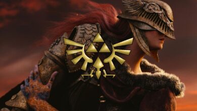 Zelda se convierte en la espada de Hylia en el impresionante arte de Elden Ring Malenia