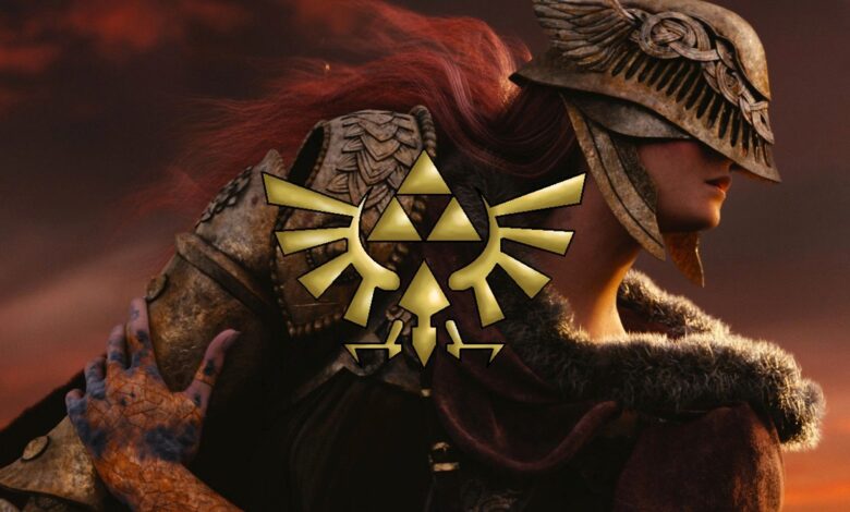 Zelda se convierte en la espada de Hylia en el impresionante arte de Elden Ring Malenia