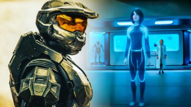 ¿Por qué Cortana es tan alta en el programa de televisión Halo?  Por qué no rompe Canon