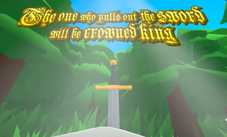¿Sacar una espada de una piedra? Este juego se vuelve más difícil cada vez que alguien gana