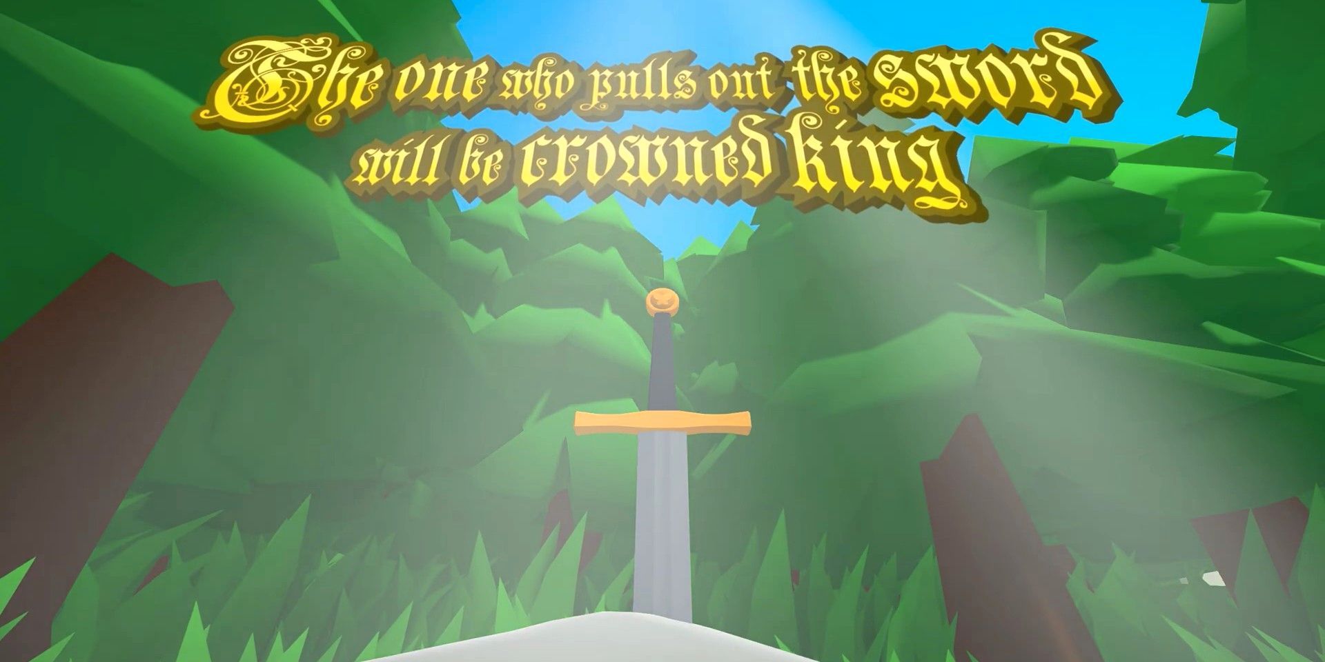 ¿Sacar una espada de una piedra?  Este juego se vuelve más difícil cada vez que alguien gana