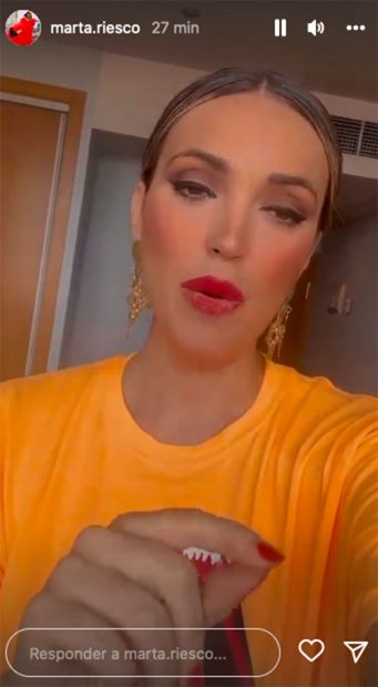 Marta Riesco hablando en Instagram / Instagram @marta.riesco