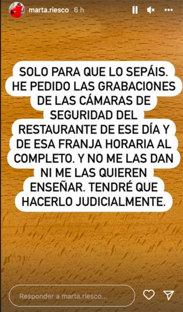Marta Riesco se pronuncia / Instagram @marta.riesco