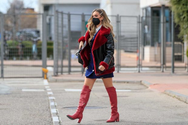 Marta Riesco saliendo de Telecinco / Gtres