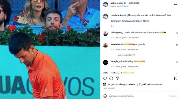 Pablo Motos en Mutua Madrid Open / Instagram