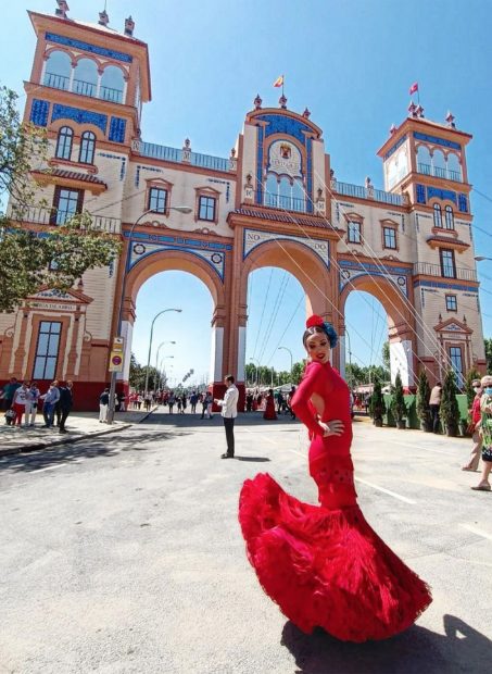 Marta Riesco en la Feria de Abril / Instagram