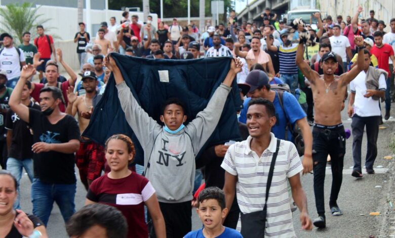 Parte desde el sur de México la séptima caravana migrante de 2022