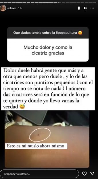 Storie de Rocío Flores / Instagram