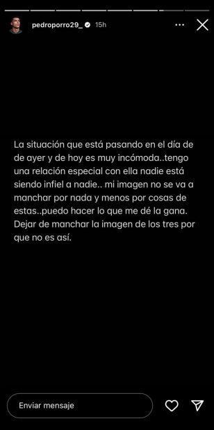 Storie de Pedro Porro / Instagram