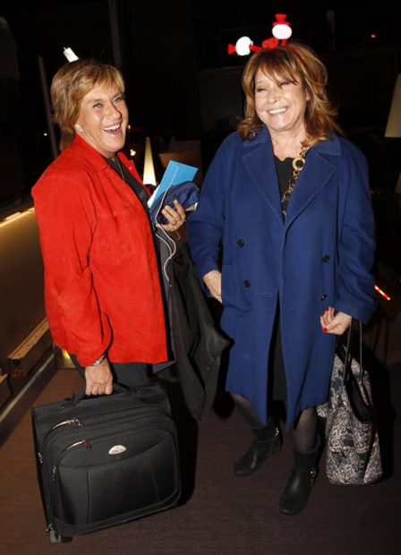 Mila Ximénez y Chelo García Cortés por las calles de Madrid / Gtres