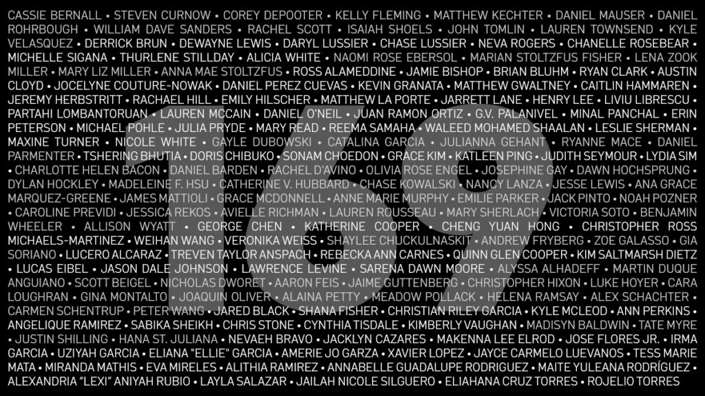 las 169 personas asesinadas