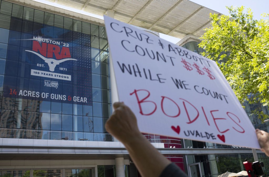 Protestas ante la convención anual de la NRA