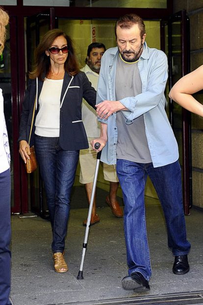 Ana Belén y Juan Diego en un funeral / Gtres