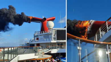 Se incendia un crucero de Carnival mientras estaba atracado en las Islas Turcas y Caicos
