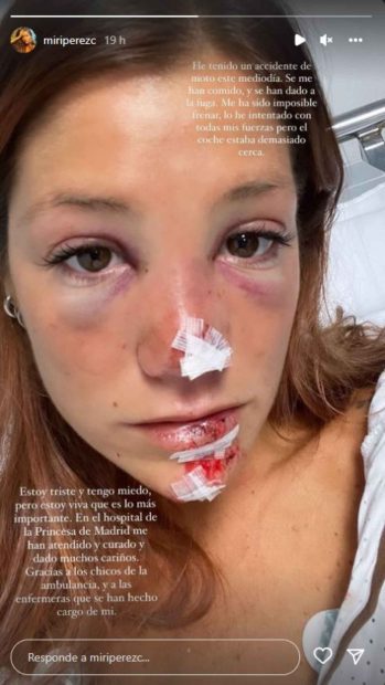 Miri Pérez- Cabrero en el hospital / Instagram