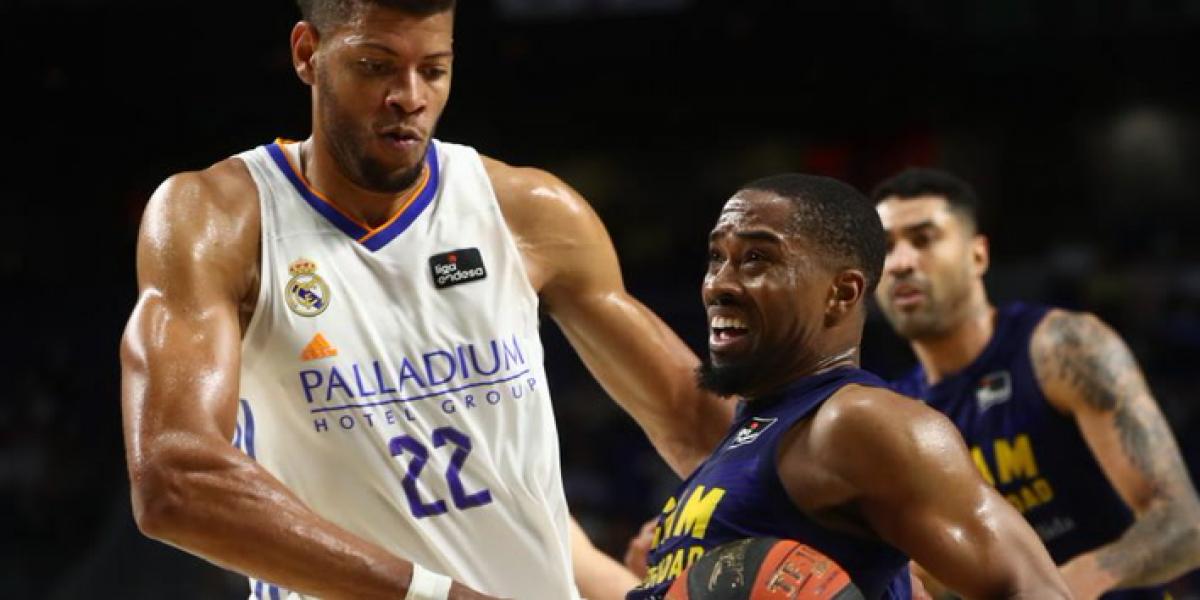 90-69. El Real Madrid controla al UCAM Murcia