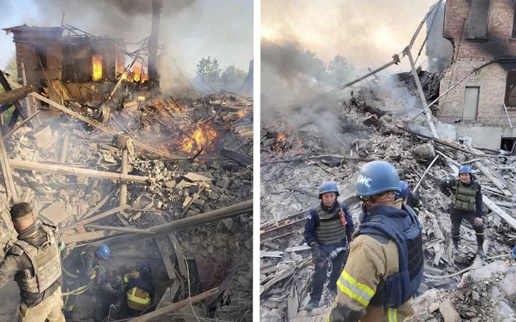 Al menos 62 muertos en un bombardeo ruso sobre una escuela refugio de Lugansk, según autoridades ucranianas