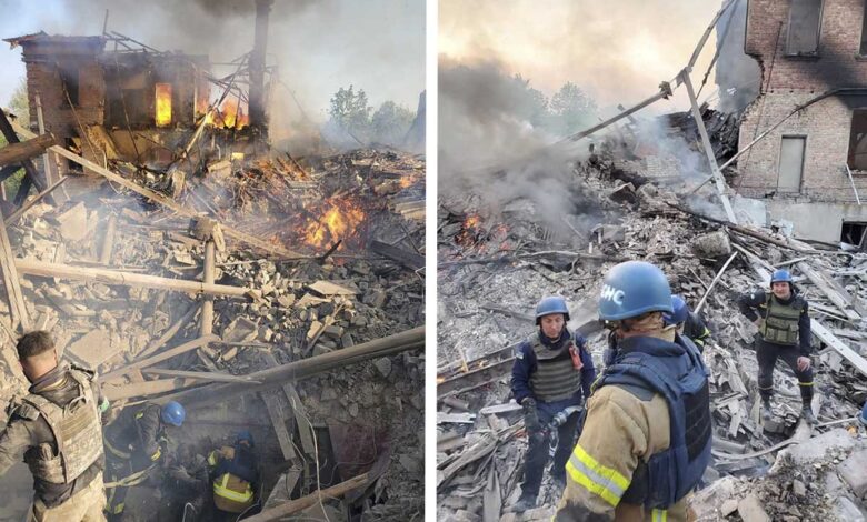 Al menos 62 muertos en un bombardeo ruso sobre una escuela refugio de Lugansk, según autoridades ucranianas