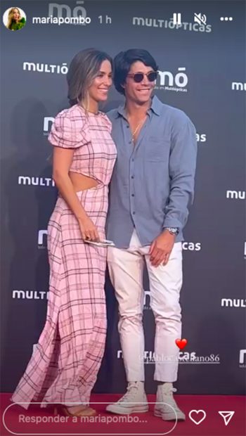 María Pombo y Pablo Castellano sonriendo / Instagram @mariapombo