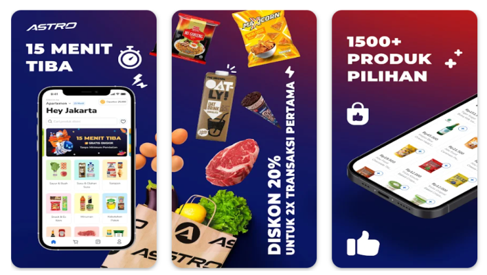 Astro de Indonesia recauda $ 60 millones para trabajar en la entrega de comestibles en 15 minutos