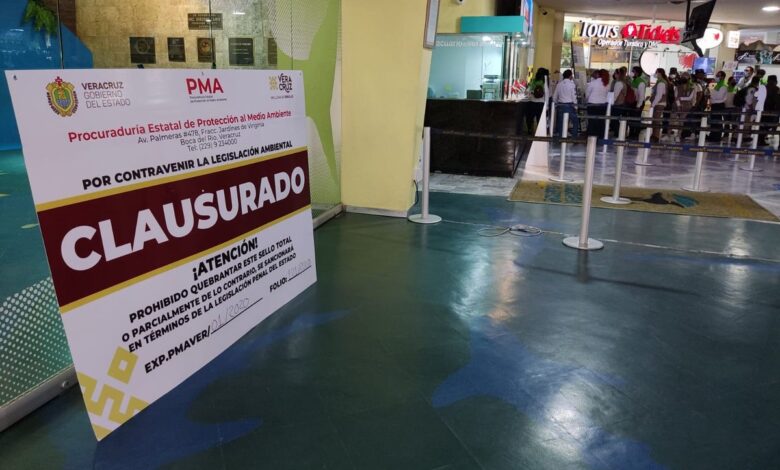Clausuran acuario del puerto de Veracruz