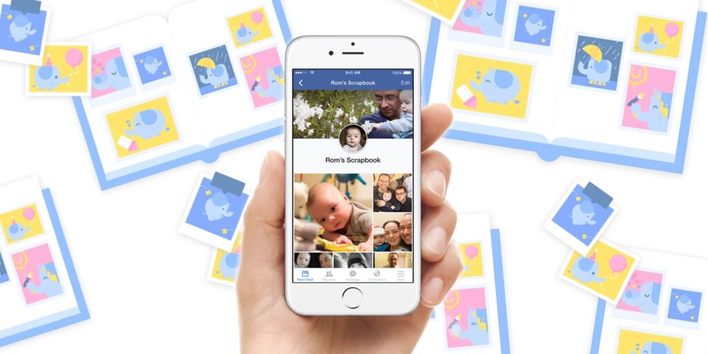 Cómo crear un álbum de recortes de Facebook para su hijo
