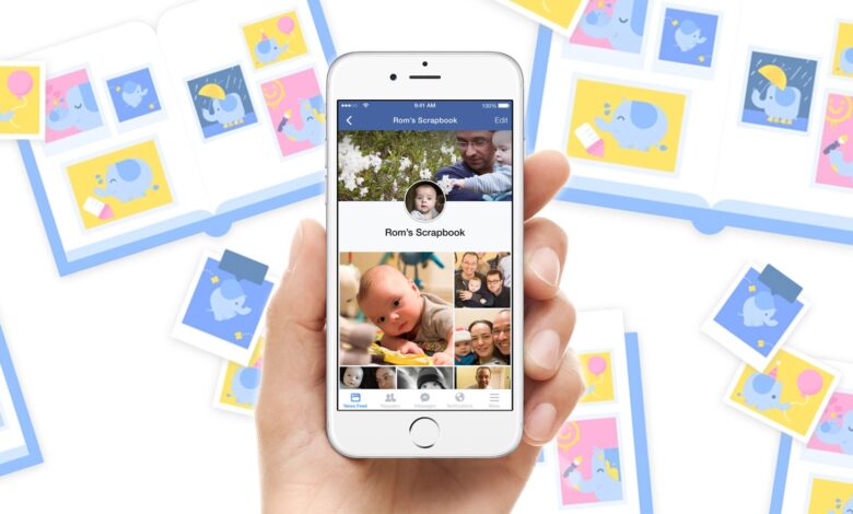 Cómo crear un álbum de recortes de Facebook para su hijo