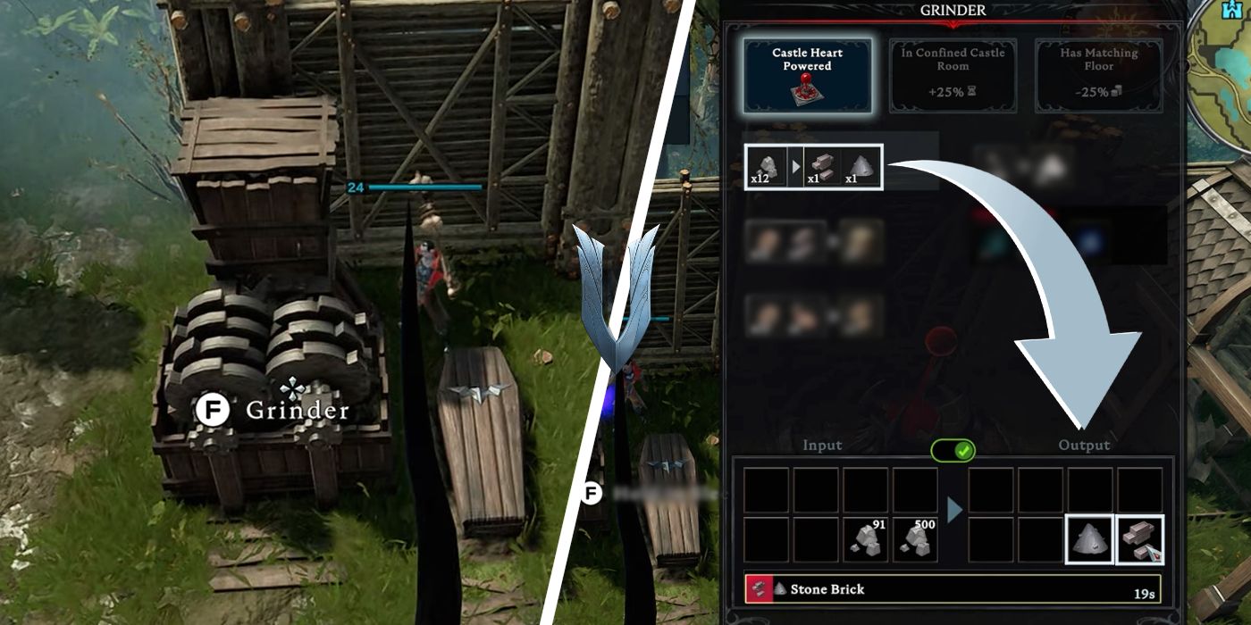 Cómo obtener polvo de piedra y ladrillos de piedra en V Rising