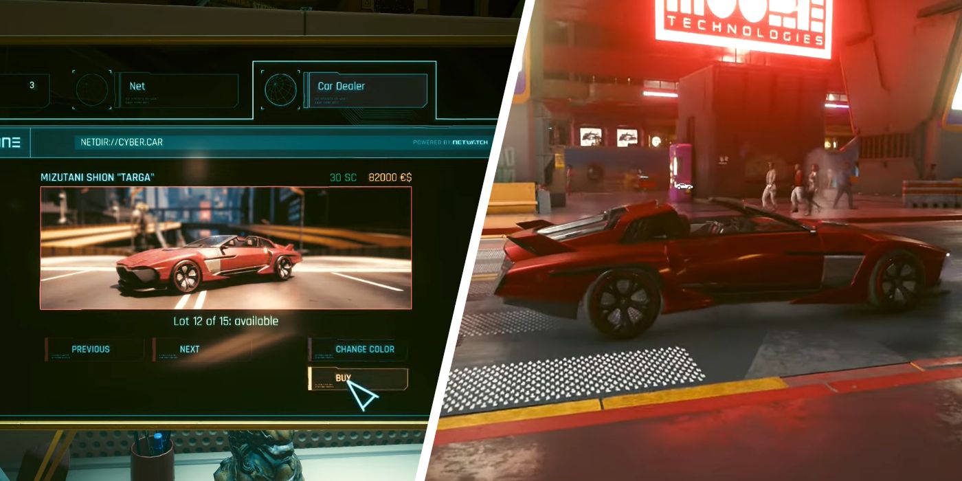 Cyberpunk 2077: Cómo instalar (y usar) el mod de concesionario de autos virtual