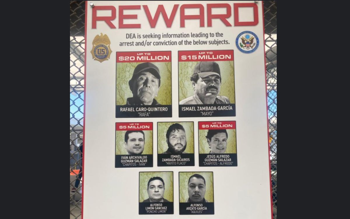 DEA ofrece recompensas millonarias contra Cártel de Sinaloa