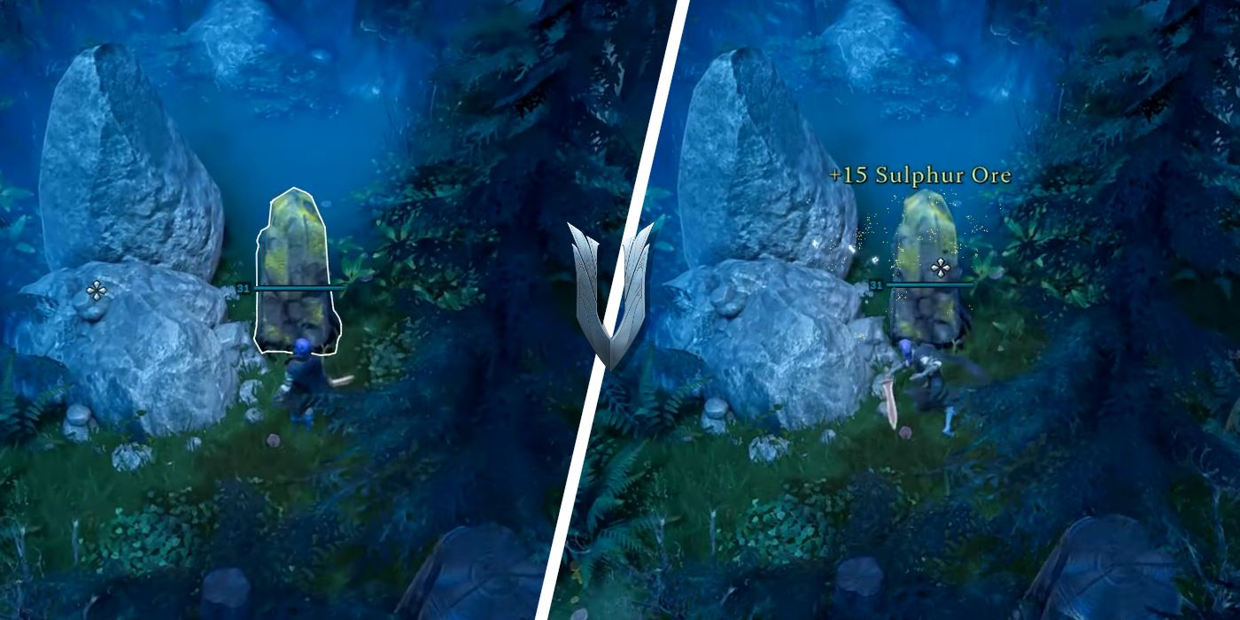 Dónde encontrar mineral de azufre en V Rising