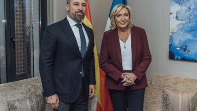 Santiago Abascal y Marine Le Pen, el pasado 28 de enero en Madrid, en una imagen de la cuenta de Instagram de Vox.