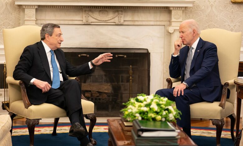 Draghi a Biden: “Putin pensó que podía dividirnos. Se equivocó”