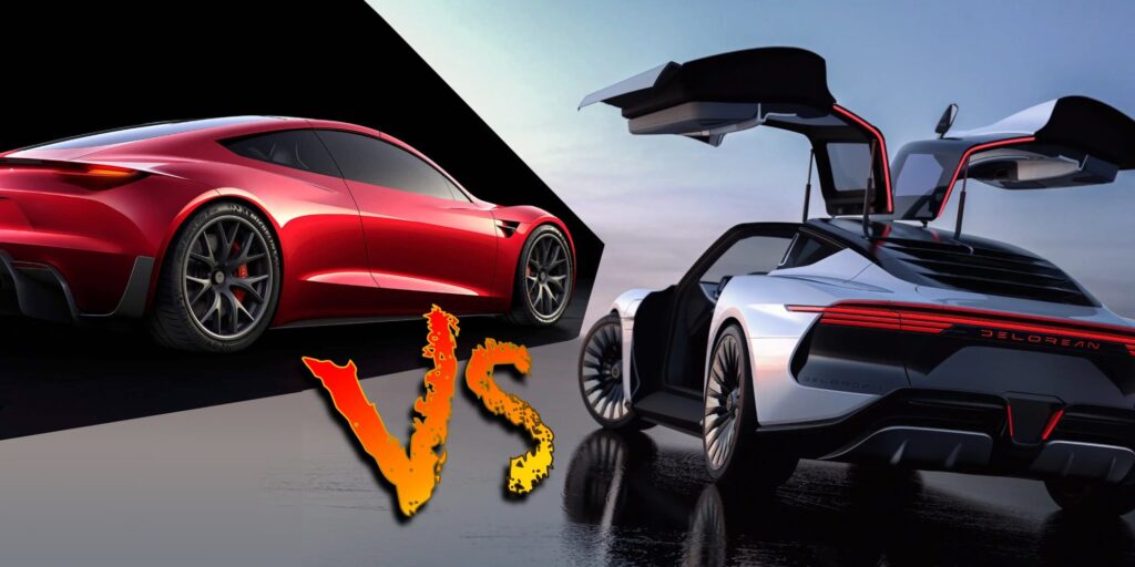 El Alpha5 de DeLorean es tan elegante como el Roadster de Tesla, pero no tan poderoso