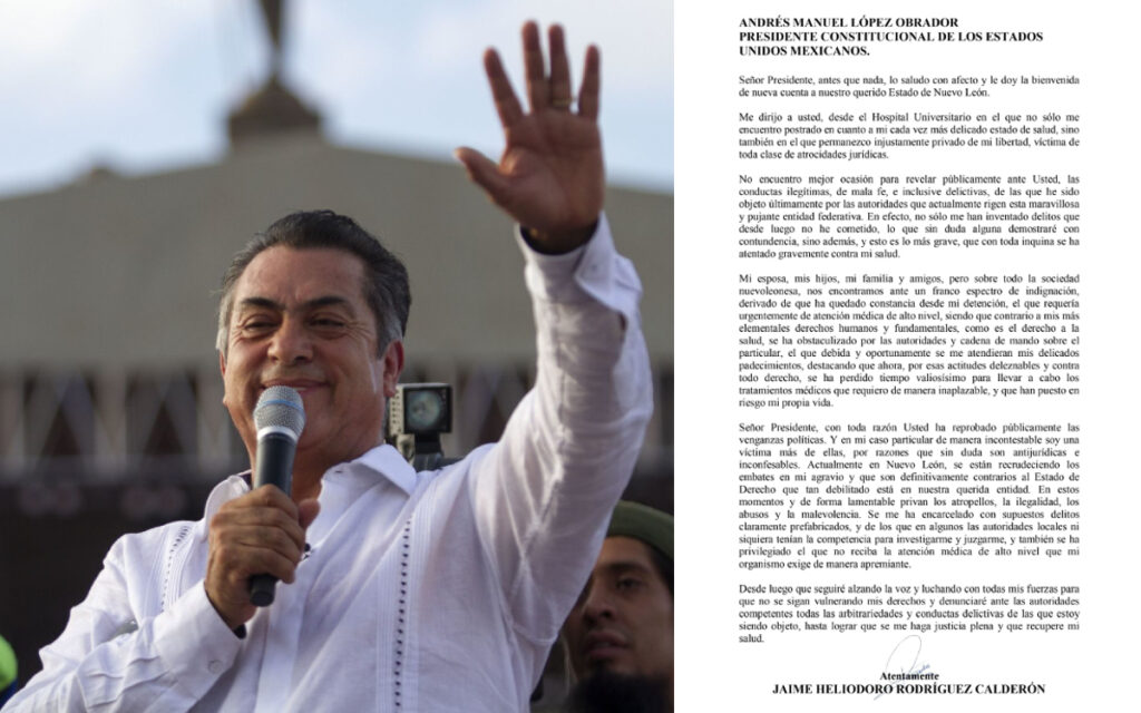 'El Bronco' envía carta a AMLO desde la cárcel y le pide ayuda