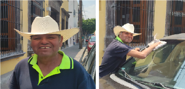 “El Chaca”, personaje discapacitado de la ciudad, al quedar huérfano se dedicó a lavar carros, en SJR