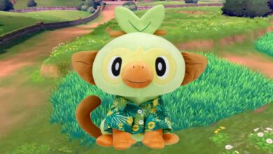 El Pokémon inicial Grookey se convierte en peluche Build-a-Bear