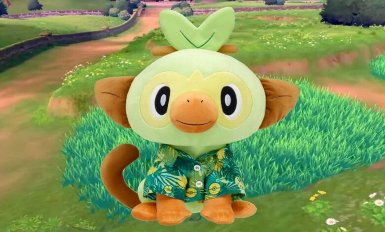El Pokémon inicial Grookey se convierte en peluche Build-a-Bear