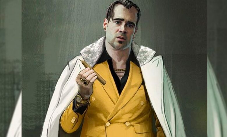 El arte conceptual de Batman revela que el pingüino casi usa un traje amarillo mostaza