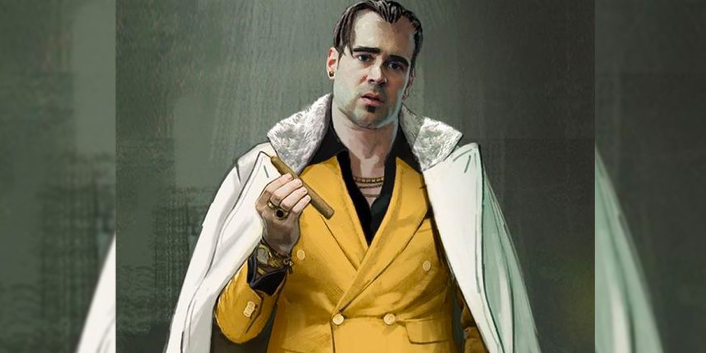 El arte conceptual de Batman revela que el pingüino casi usa un traje amarillo mostaza