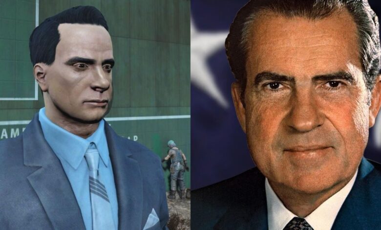 El jugador de Fallout 4 recrea al expresidente estadounidense Richard Nixon