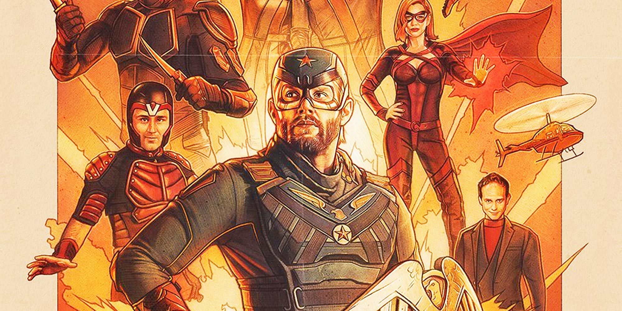 El póster de la temporada 3 de The Boys presenta a Soldier Boy y 6 Super más