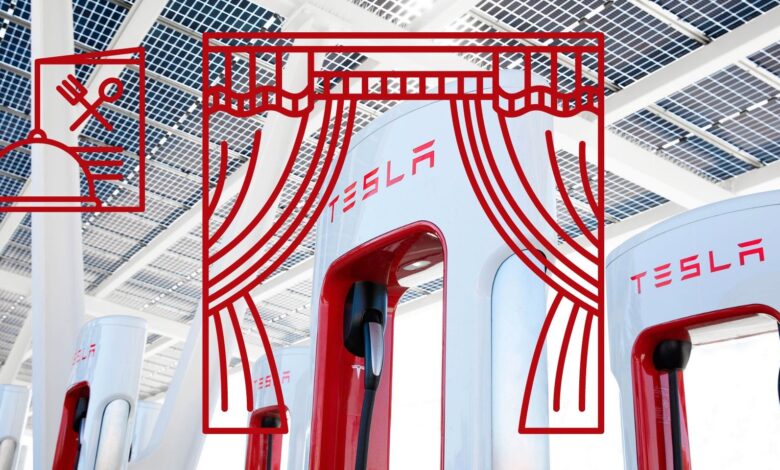 El restaurante / autocine de Tesla para supercargadores suena genial pero exagerado