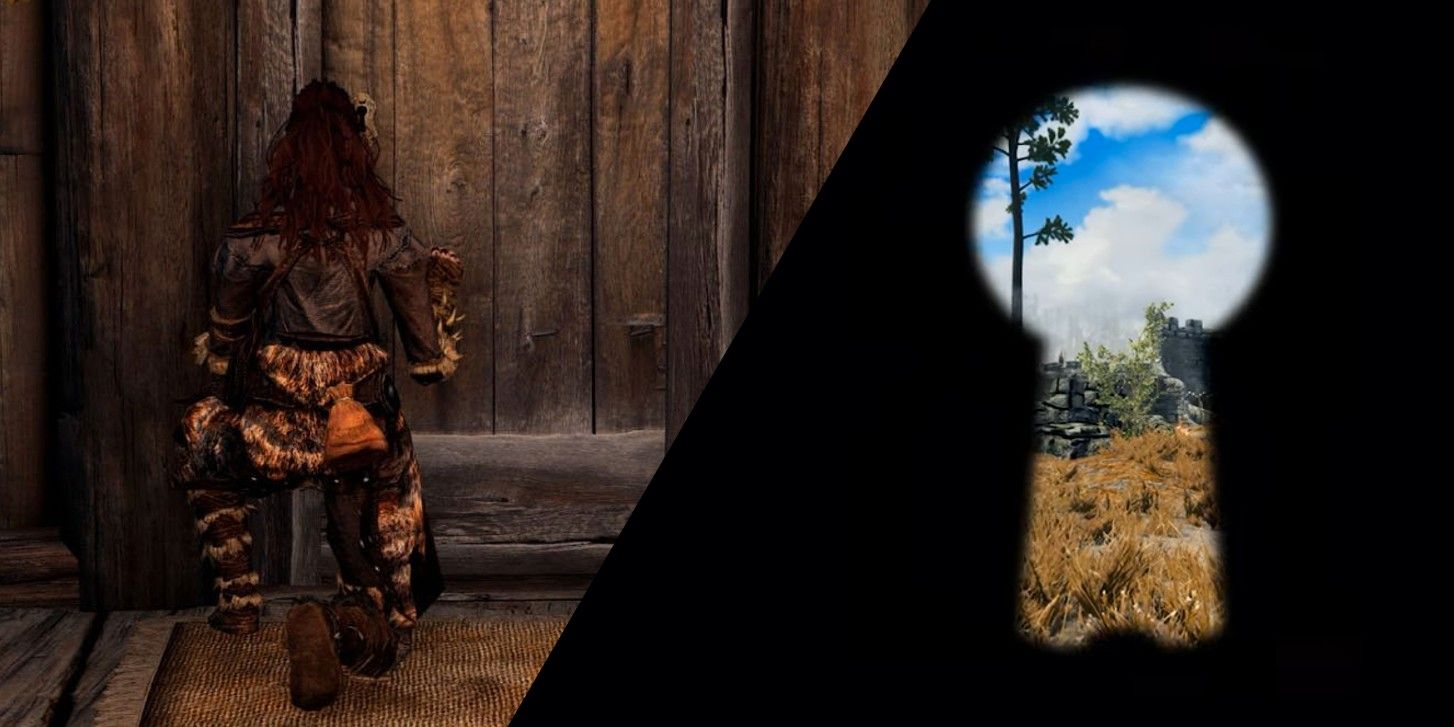 El último mod de sigilo inmersivo de Skyrim te permite espiar a través de los ojos de la cerradura