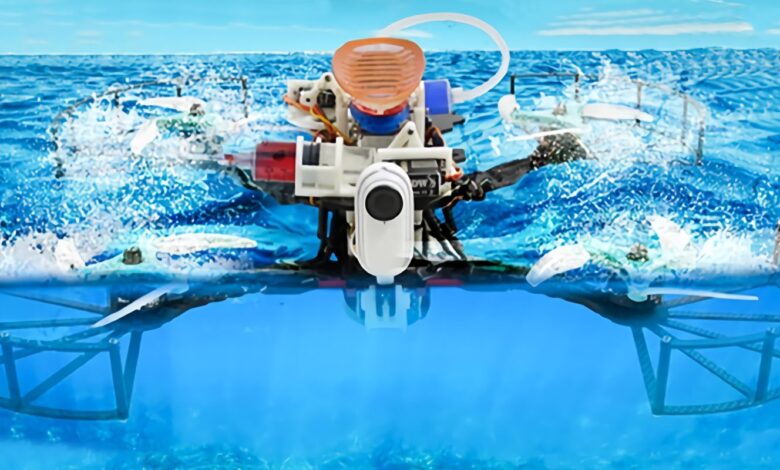 Este dron futurista puede volar, bucear bajo el agua y hacer autostop