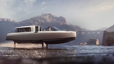 Este taxi acuático eléctrico apenas toca la superficie del agua