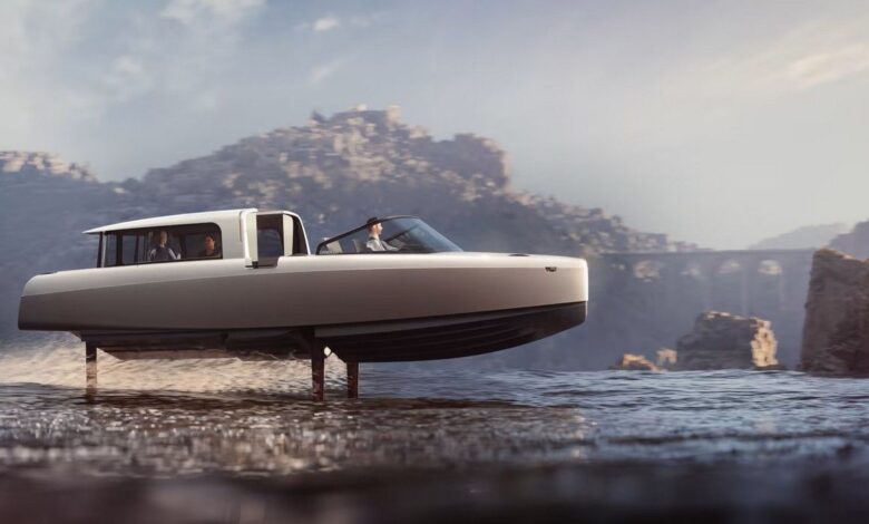 Este taxi acuático eléctrico apenas toca la superficie del agua