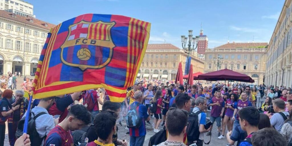 Éxito organizativo del desembarco barcelonista en Turín